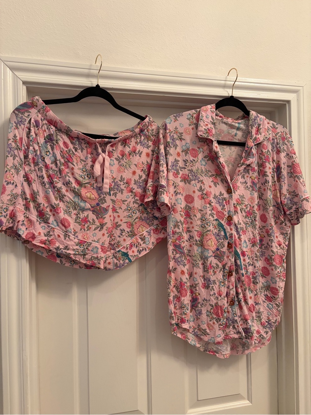 Posh Peanut Christine Birds Floral Women’s Bamboo Pajamas Size Large